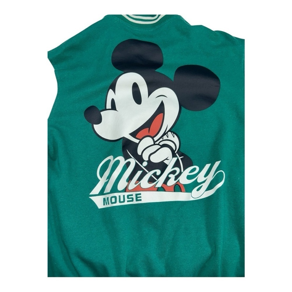 Men’s Mickey Mouse Colorblocked Fleece Varsity Bomber Jacket – Size L - Picture 7 of 13